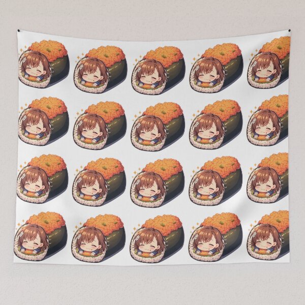 Item preview, Certain Scientific Misaka Mikoto Railgun Chibi Sushi Kawaii Anime Girl designed and sold by CarlosBender.