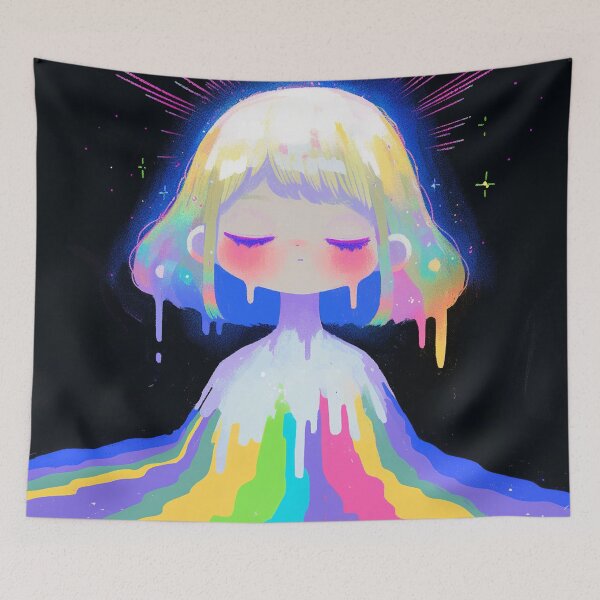 Item preview, Cosmic Melting Rainbow Girl designed and sold by bubblegoth.