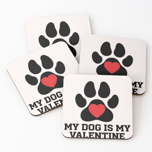 Item preview, My Dog is My Valentine Paw Heart designed and sold by Nordic Echo.