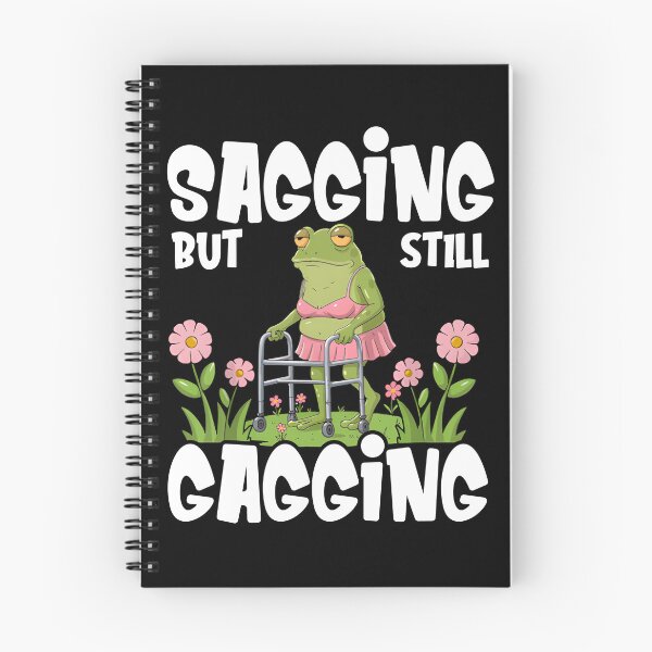 Item preview, Sagging But Still Gagging Funny Frog Meme designed and sold by Torionrad.