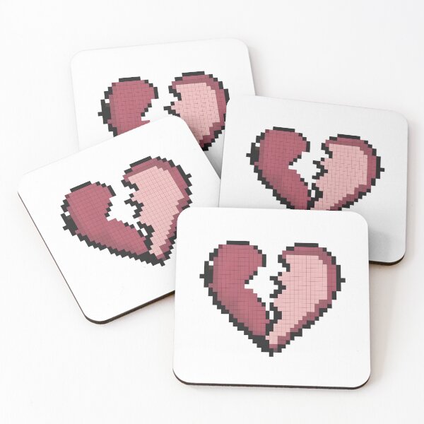 Item preview, 2D Pixel Broken Heart Icon Valentine Day Flat Sprite Love Symbol designed and sold by BankMano.