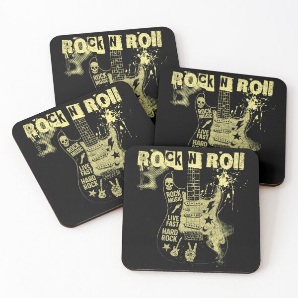 Item preview, Vintage Rock Guitar Collage designed and sold by Nacho Average Designs.