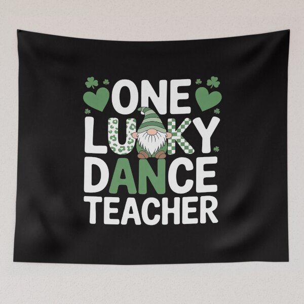 Item preview, One Lucky Dance Teacher St Patricks Day Gnome designed and sold by jewellmeyers.