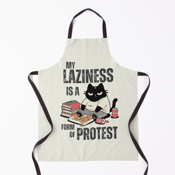 Item preview, My Laziness Is A Form Of Protest - Black Scowl Anti Work Cat designed and sold by IAPICTURE.