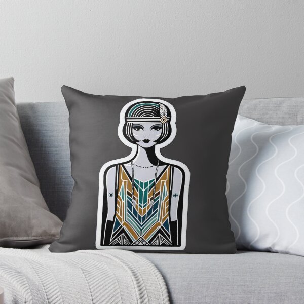 Item preview, Art Deco Flapper Pinup Roaring Twenties Glamour Print designed and sold by PinUpPizzazz.