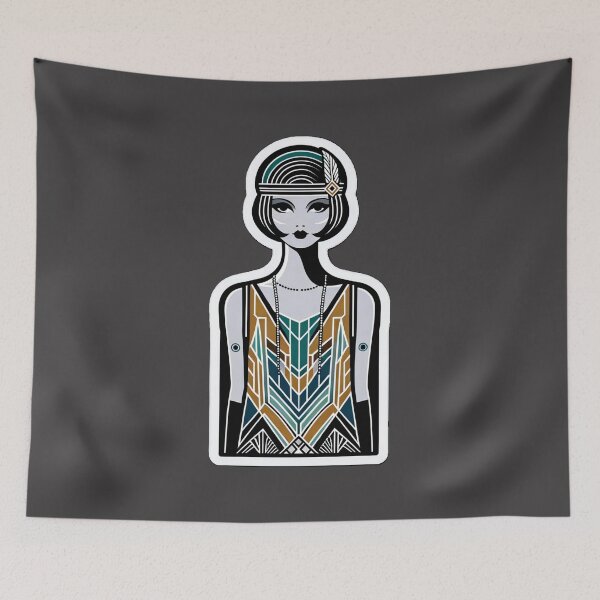 Item preview, Art Deco Flapper Pinup Roaring Twenties Glamour Print designed and sold by PinUpPizzazz.