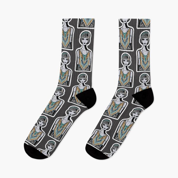 Item preview, Art Deco Flapper Pinup Roaring Twenties Glamour Print designed and sold by PinUpPizzazz.