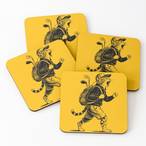 Item preview, Victorious Golf Cat - Triumphant Sporty Feline Illustration designed and sold by Goomez Art.