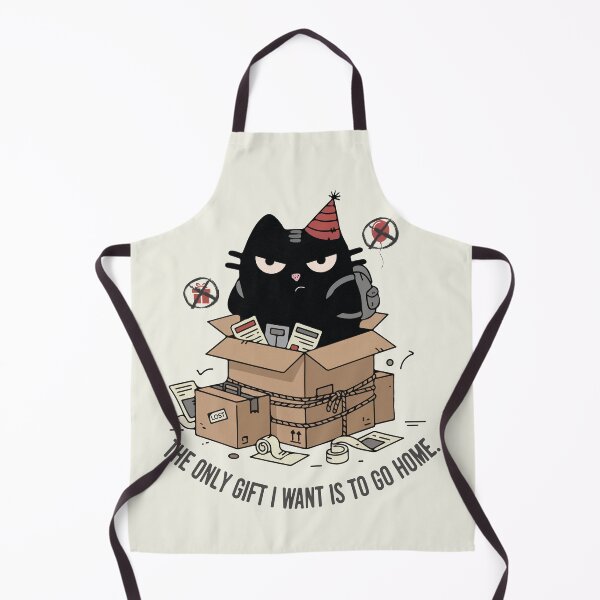 Item preview, The Only Gift I Want Is To Go Home - Black Scowl Anti Social Cat designed and sold by IAPICTURE.