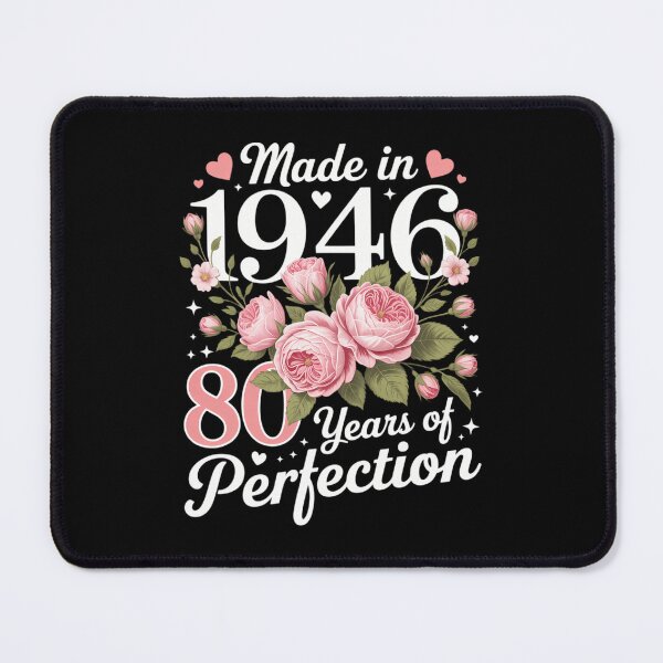 Item preview, 80 Year Old Made in 1946 Floral 80th Birthday Women designed and sold by Morphologiona.