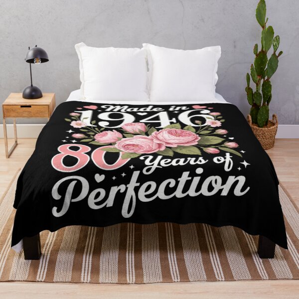 Item preview, 80 Year Old Made in 1946 Floral 80th Birthday Women designed and sold by Morphologiona.