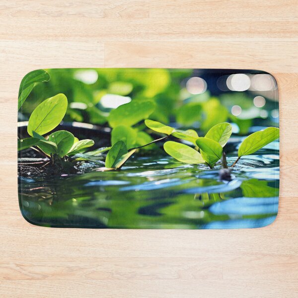 Item preview, Graceful Tiny Leaves Floating Elegantly In A Pond  designed and sold by DEC02.