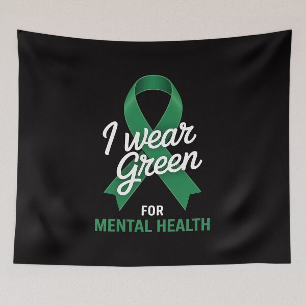 Item preview, Mental Health Awareness Month PTSD Ribbon Green And Orange designed and sold by jewellmeyers.