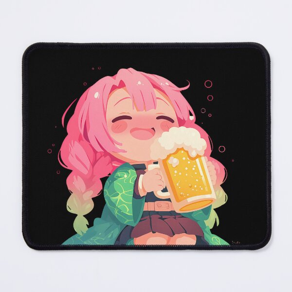 Item preview, Mitsuri Kanroji Demon Slayer Anime Kawaii Chibi Beer Fest Sweet Joyful Moment designed and sold by riadjamai.