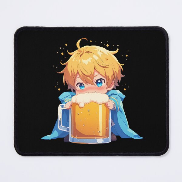 Item preview, Eugeo Sword Art Online Anime Kawaii Chibi Beer Drunk Fest Cute Bright Celebration designed and sold by riadjamai.