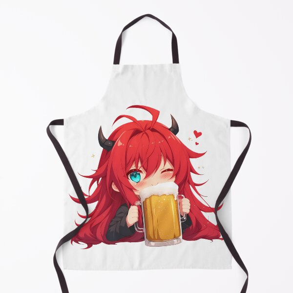 Item preview, Rias Gremory High School DxD Anime Girl Chibi Kawaii Beer Cute Playful Celebration designed and sold by riadjamai.