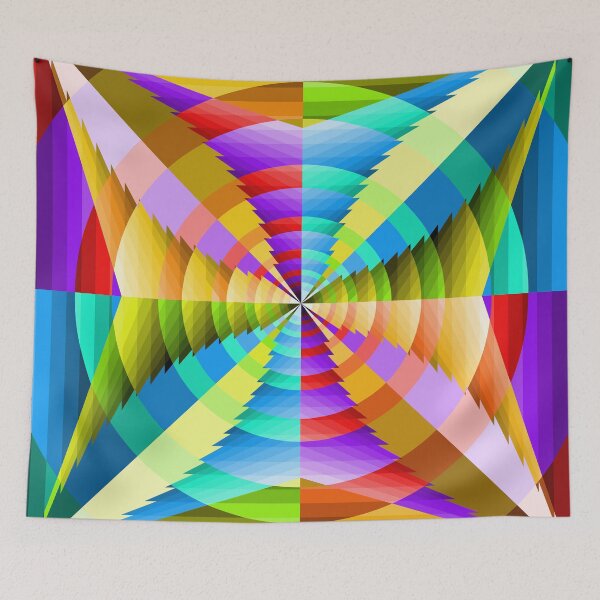 Item preview, Asymmetric Geometric Abstraction in Multi Color, Abstract Art designed and sold by DDJust4U.