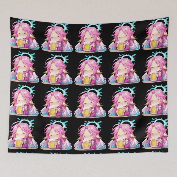 Item preview, Jibril No Game No Life Anime Girl Chibi Kawaii Beer Angelic Fantasy Joy designed and sold by riadjamai.