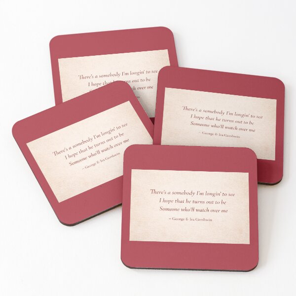 Item preview, Someone Who’ll Watch Over Me – Classic Gershwin Lyric Art designed and sold by Novel Works Studio.