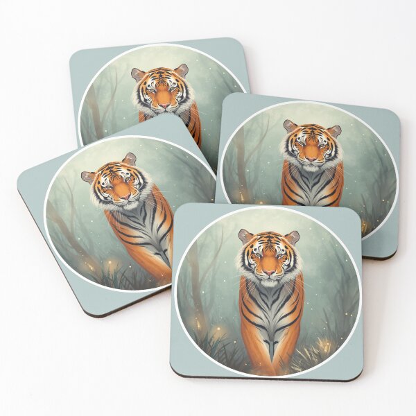 Item preview, Mystic Tiger of the Forest – Majestic Tiger Fantasy Illustration designed and sold by soletstudio.