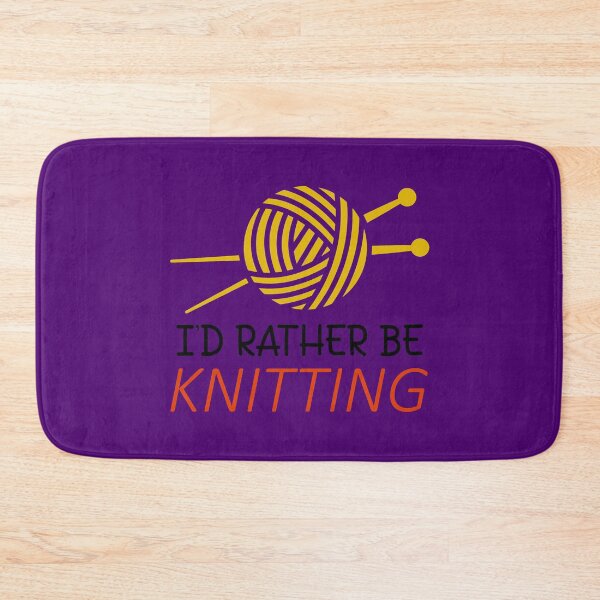 Item preview, I'd Rather Be Knitting. Funny Knitting Quote. Knitting Gift. Knitter Gift designed and sold by DesignHouse07.