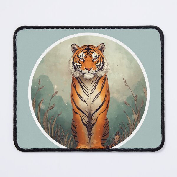 Item preview, Tiger Guardian of the Forest – Majestic Tiger Artistic Illustration designed and sold by soletstudio.