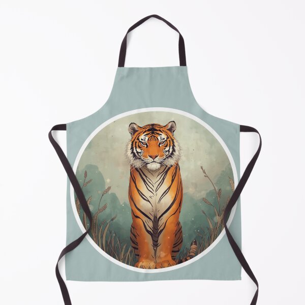 Item preview, Tiger Guardian of the Forest – Majestic Tiger Artistic Illustration designed and sold by soletstudio.