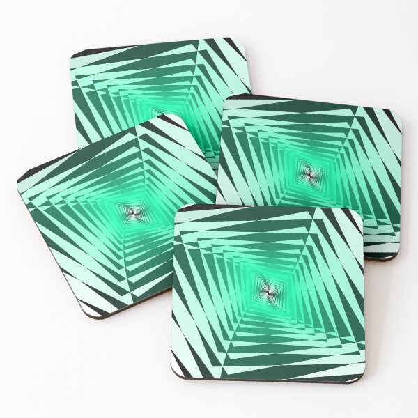 Item preview, Twisting Geometric Abstraction in Green, Abstract Art designed and sold by DDJust4U.