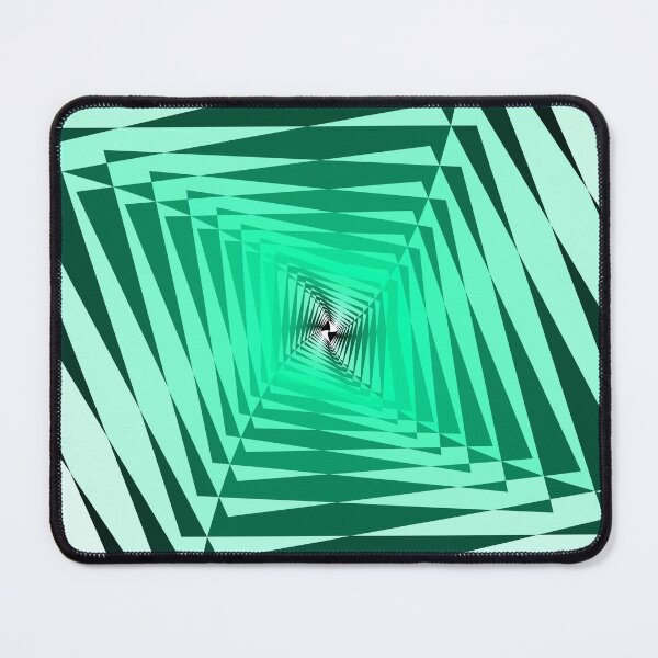 Item preview, Twisting Geometric Abstraction in Green, Abstract Art designed and sold by DDJust4U.