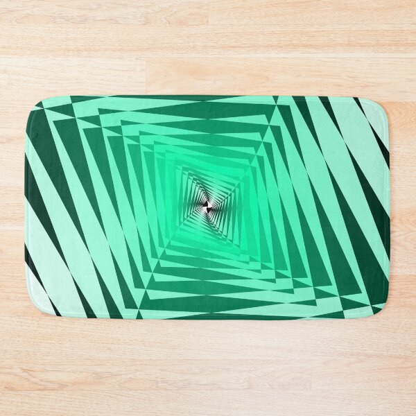 Item preview, Twisting Geometric Abstraction in Green, Abstract Art designed and sold by DDJust4U.