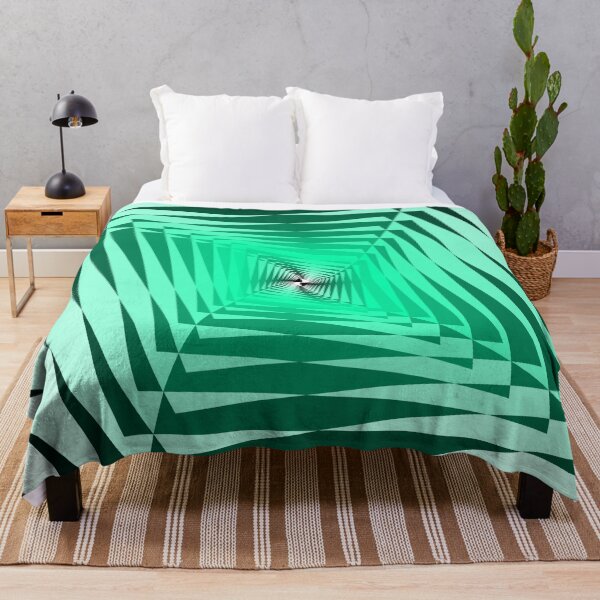 Item preview, Twisting Geometric Abstraction in Green, Abstract Art designed and sold by DDJust4U.
