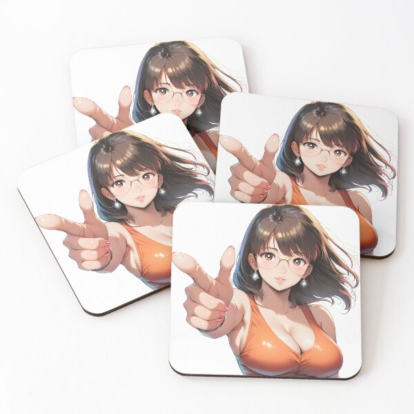 Item preview, Waifu Pointing in Orange Spandex designed and sold by waifu-alert.