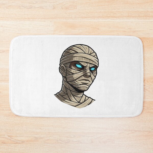 Item preview, Ancient Mummy Head - Glowing Blue Eyes Vector Art designed and sold by Oddifys.