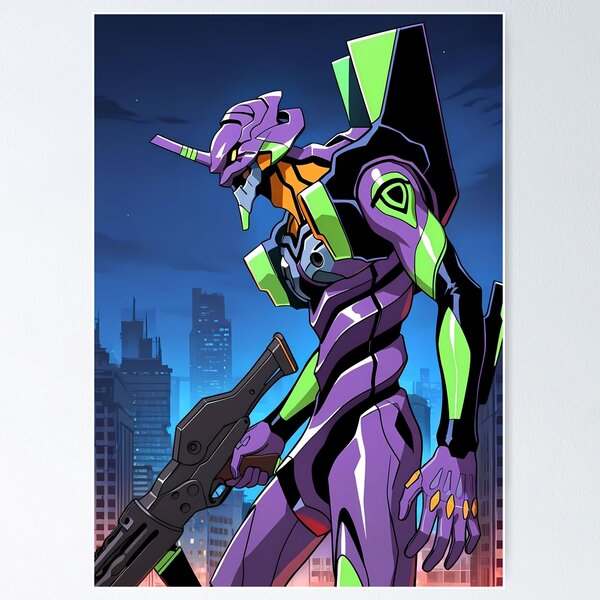 Item preview, Evangelion Unit 01 Neon Genesis Evangelion Anime Mecha Side View designed and sold by riadjamai.