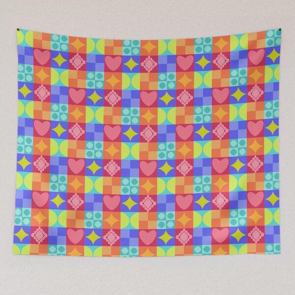 Item preview, All The Dopamine Block Pattern Quilt designed and sold by FoxfireAndCo.