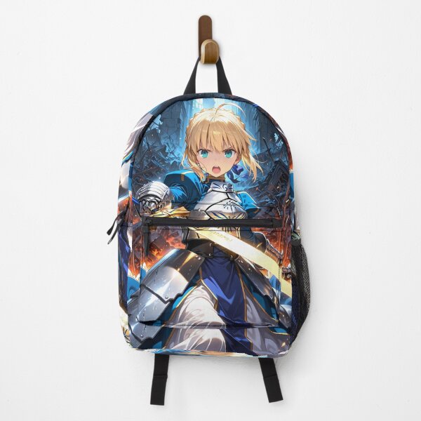 Item preview, Saber Fate Stay Night Anime Girl Knight Battle Ruins Intense Action designed and sold by riadjamai.