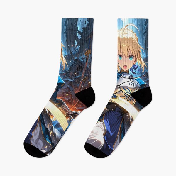 Item preview, Saber Fate Stay Night Anime Girl Knight Battle Ruins Intense Action designed and sold by riadjamai.