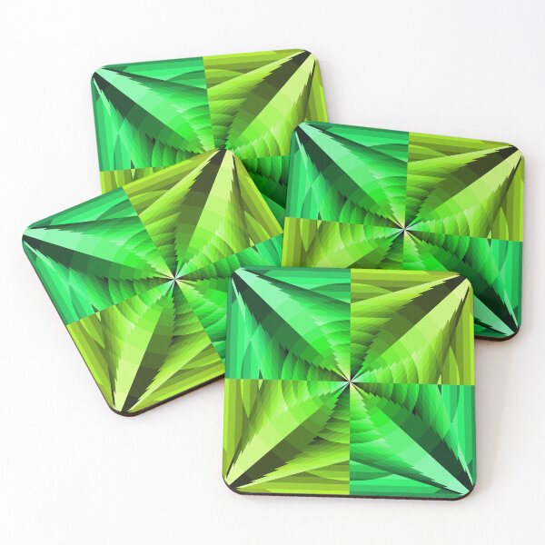 Item preview, Asymmetric Geometric Abstraction in Green, Abstract Art designed and sold by DDJust4U.