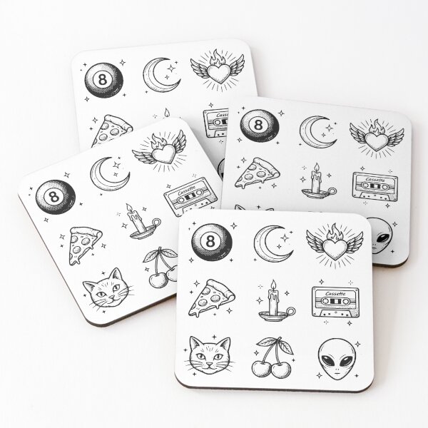 Item preview, Vintage 90s Tattoo Flash – Retro Ink Collage, Nostalgic Tattoo Art designed and sold by My Cool Store.