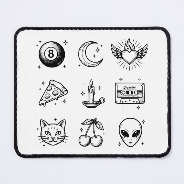 Item preview, Vintage 90s Tattoo Flash – Retro Ink Collage, Nostalgic Tattoo Art designed and sold by My Cool Store.