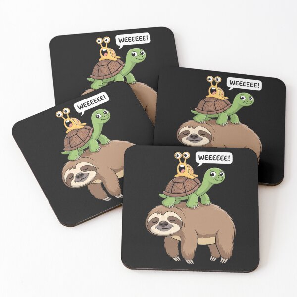 Item preview, Sloth Turtle Snail Piggyback Animal Running Wild designed and sold by Morphologiona.