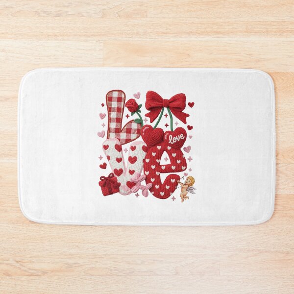 Item preview, Yarn Faux Knit Love Valentine, Cupid Love, Be Mine designed and sold by vintagearttee.