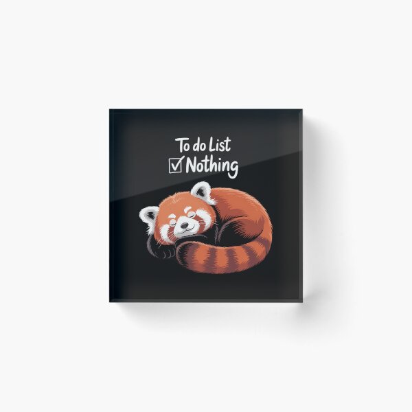Item preview, Red Panda Cute Lazy Animal to do List designed and sold by Morphologiona.