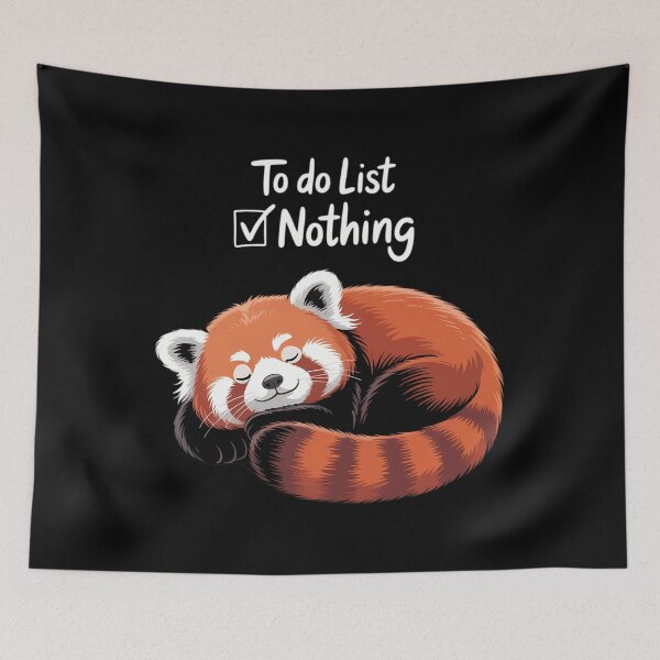 Item preview, Red Panda Cute Lazy Animal to do List designed and sold by Morphologiona.