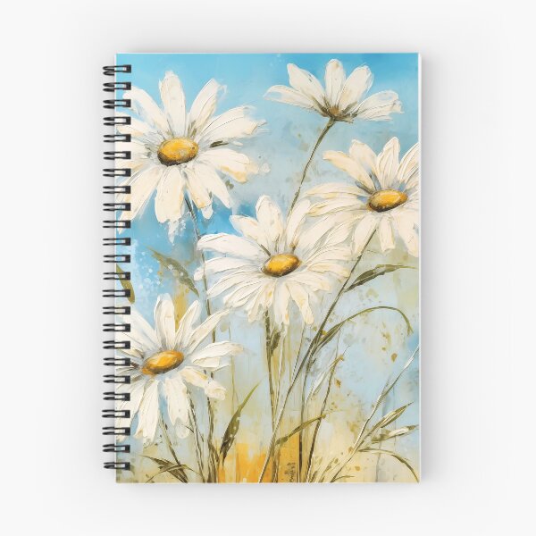 Item preview, Chic White Daisies On Elegant Blue Background  designed and sold by DEC02.