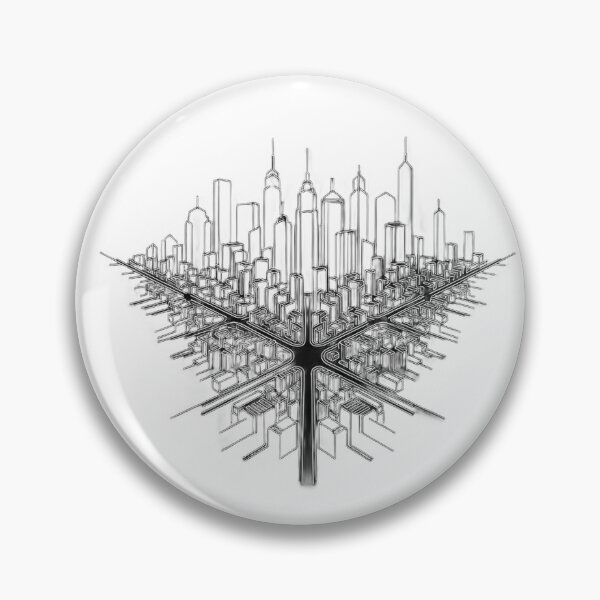 Item preview, Isometric illustration of a bustling metropolis with intricate road networks and modern architecture designed and sold by VerizalShop.