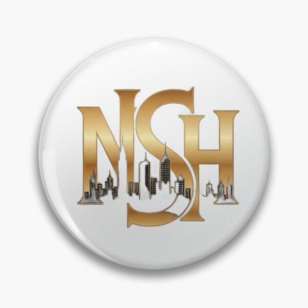 Item preview, Elegant gold initials NSH with urban landscape designed and sold by VerizalShop.