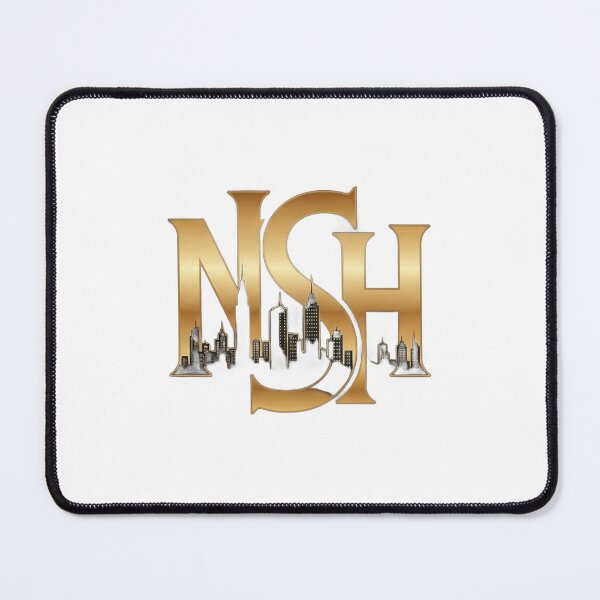 Item preview, Elegant gold initials NSH with urban landscape designed and sold by VerizalShop.