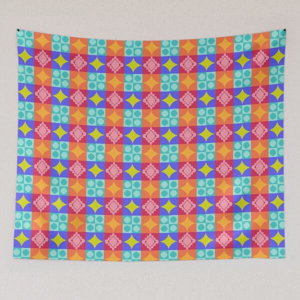 Item preview, Diamonds and Dopamine Block Pattern Quilt designed and sold by FoxfireAndCo.