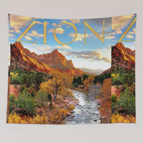 Item preview, Zion National Park Poster Art designed and sold by StimulatedHead.